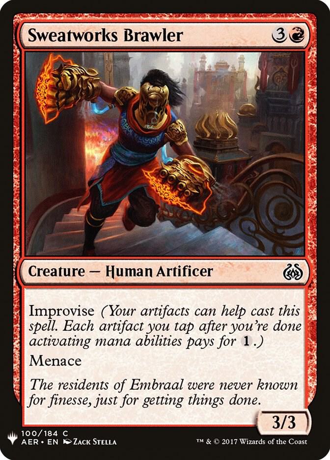 Sweatworks Brawler 100 card from The List Reprints
