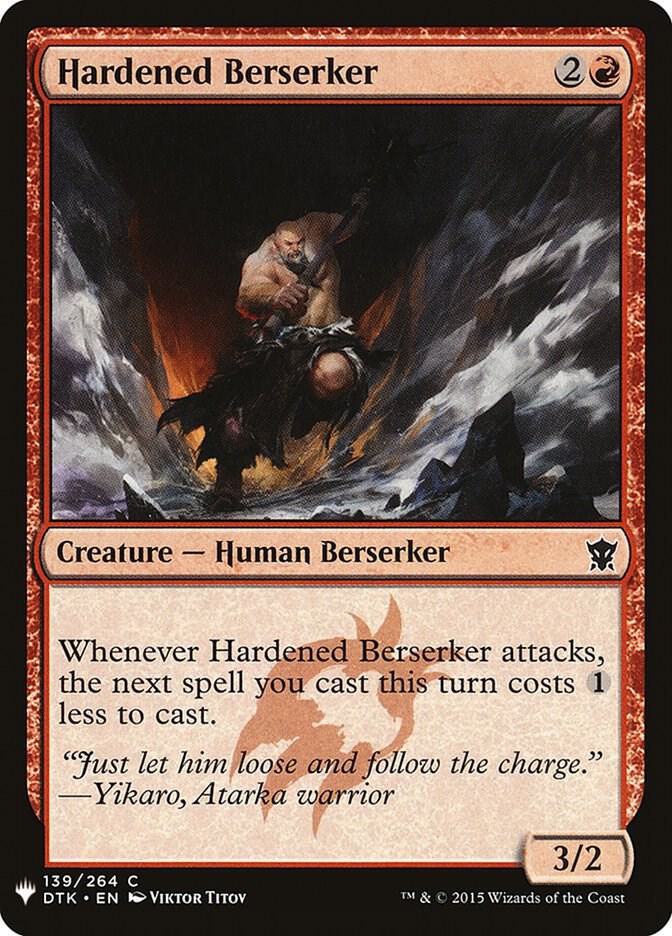 Hardened Berserker 139 card from The List Reprints