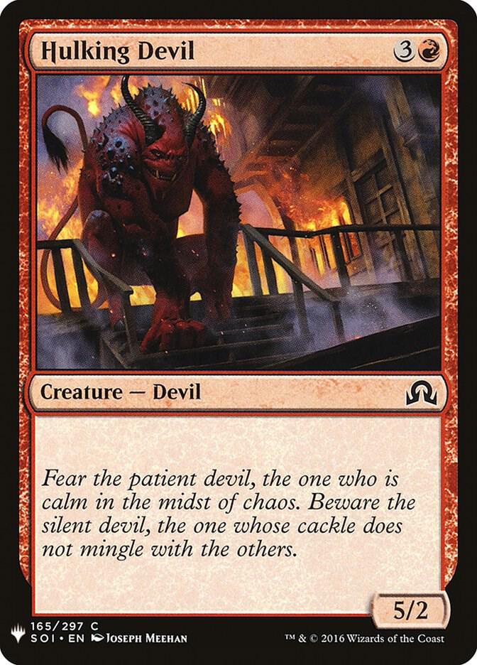 Hulking Devil 165 card from The List Reprints