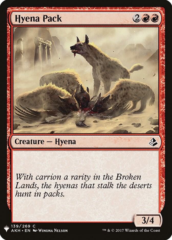 Hyena Pack 139 card from The List Reprints