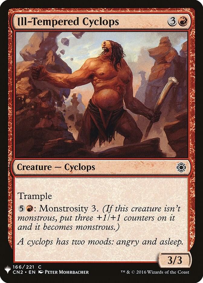 Ill-Tempered Cyclops 166 card from The List Reprints