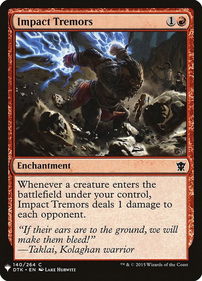 Impact Tremors (DTK) 140 card from The List Reprints