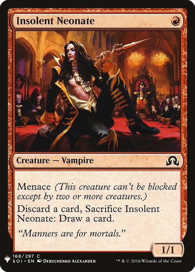 Insolent Neonate 168 card from The List Reprints