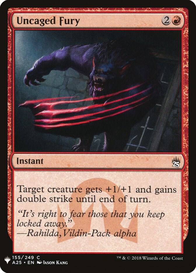 Uncaged Fury 155 card from The List Reprints