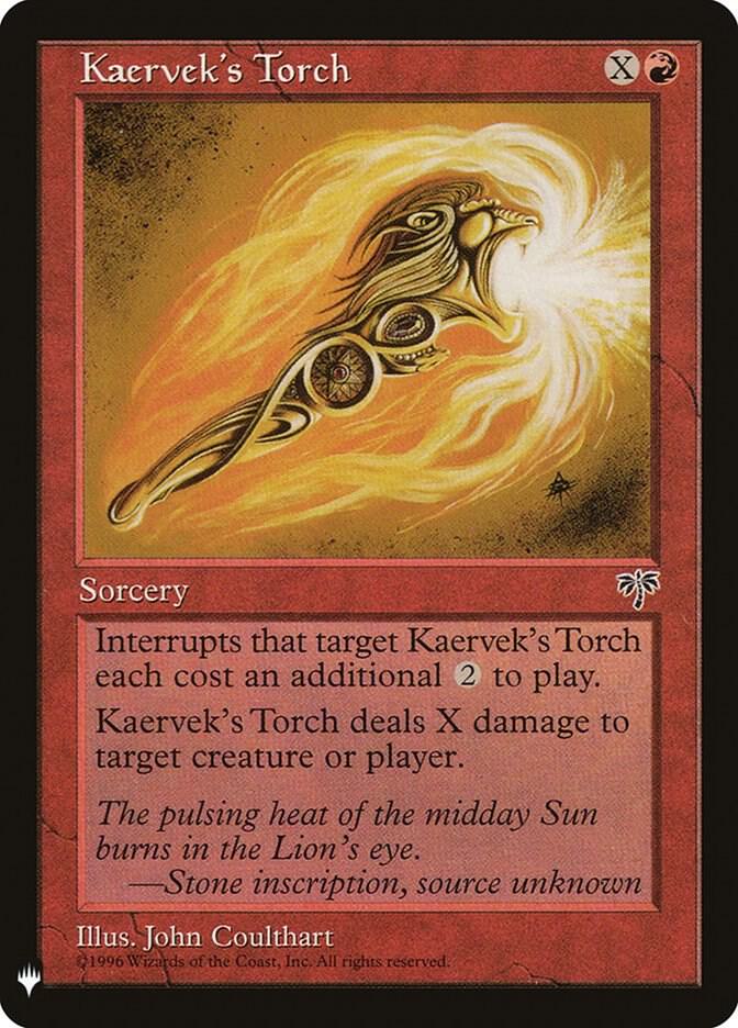 Kaervek's Torch 185 card from The List Reprints