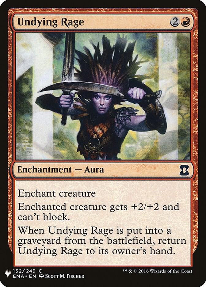 Undying Rage 152 card from The List Reprints