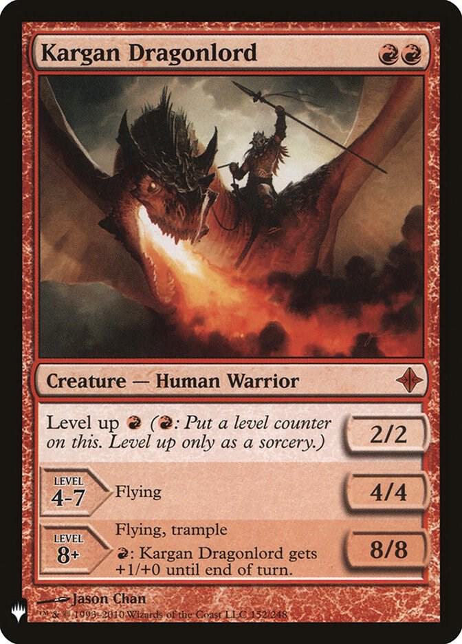 Kargan Dragonlord 152 card from The List Reprints