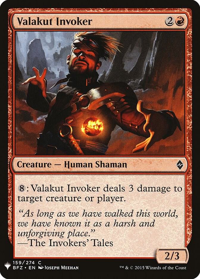 Valakut Invoker 159 card from The List Reprints