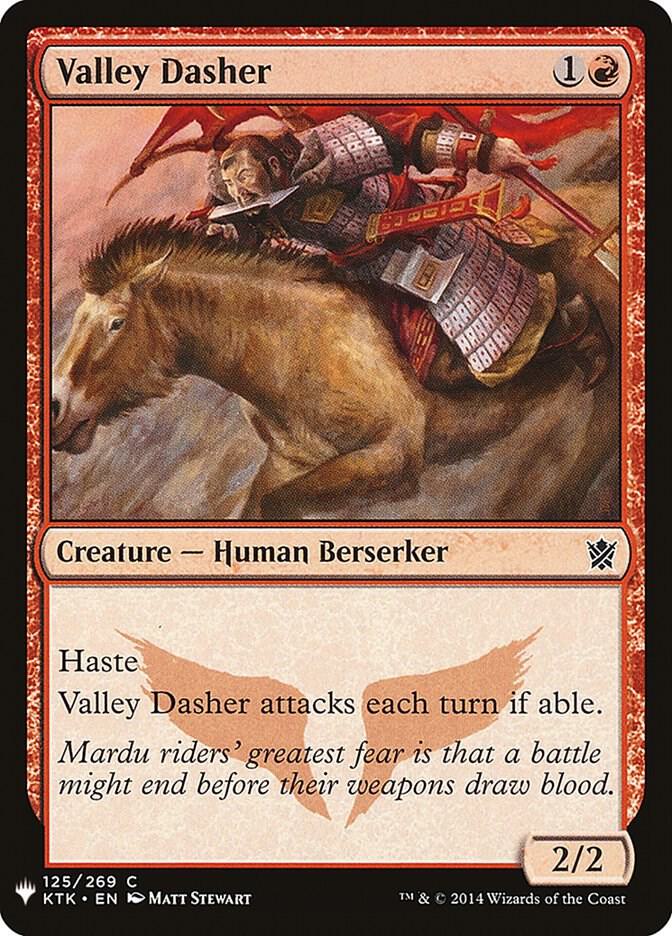 Valley Dasher 125 card from The List Reprints