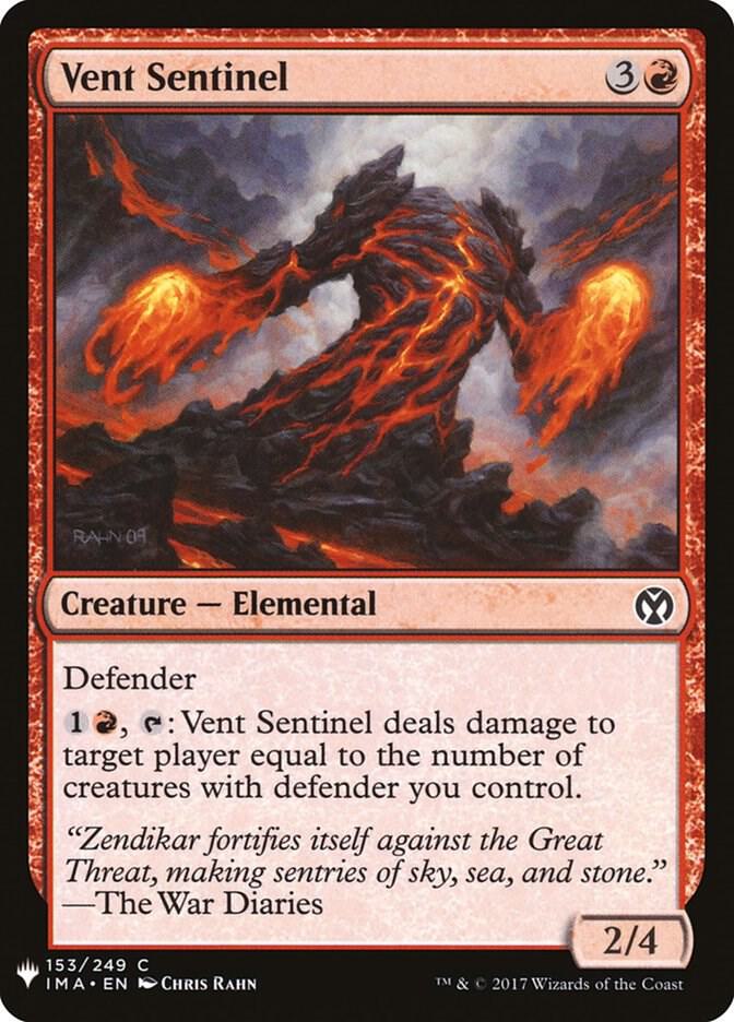 Vent Sentinel 153 card from The List Reprints
