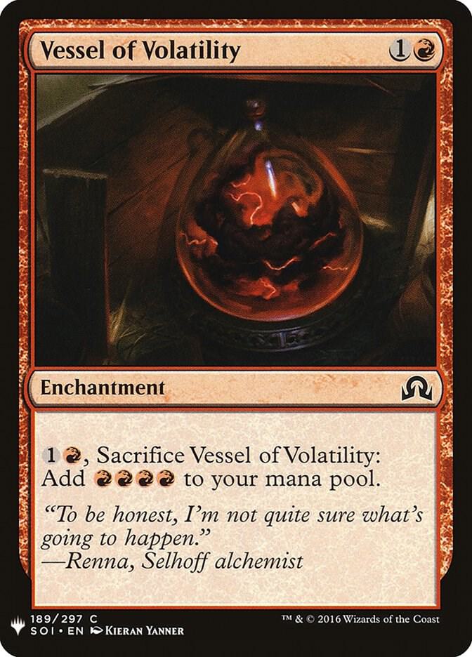 Vessel of Volatility 189 card from The List Reprints