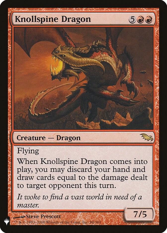Knollspine Dragon 98/301 card from The List Reprints