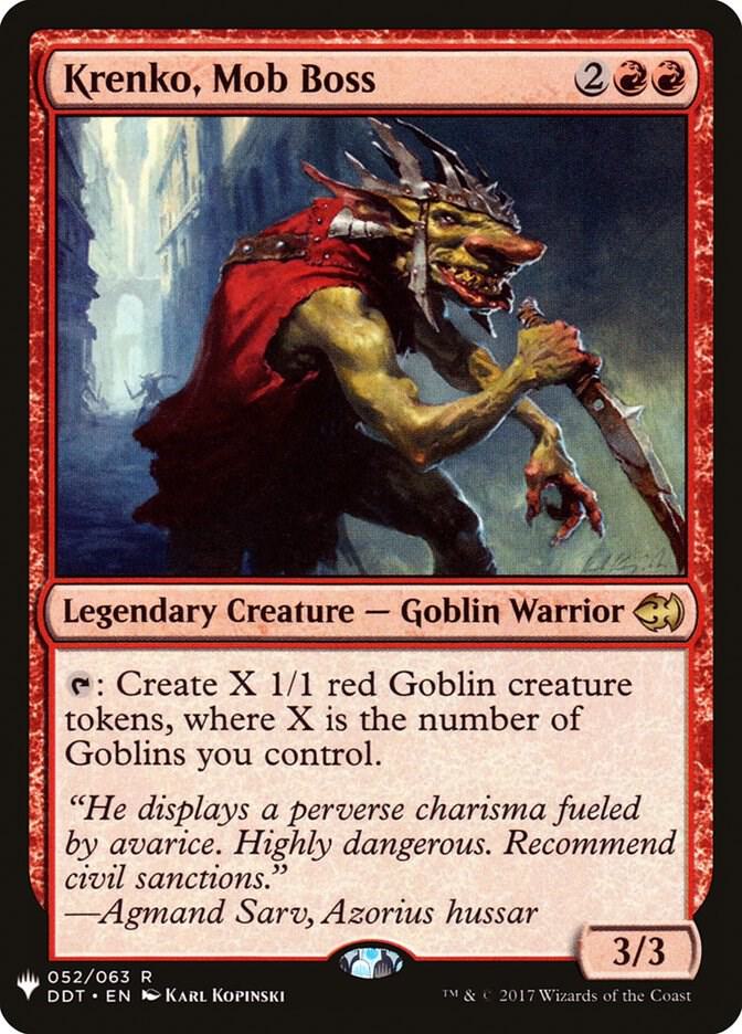 Krenko, Mob Boss 52 card from The List Reprints