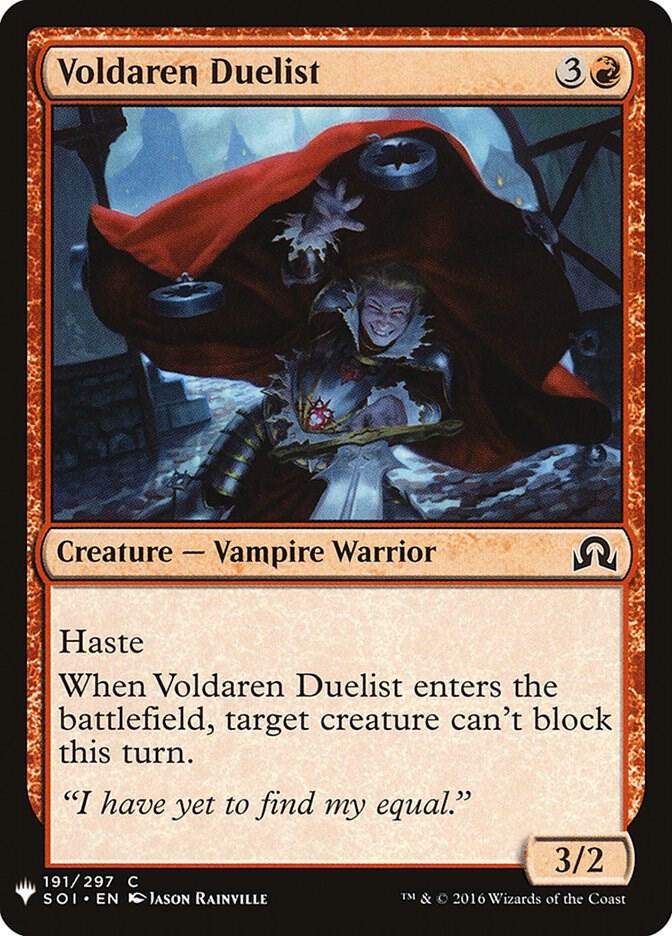 Voldaren Duelist 191 card from The List Reprints
