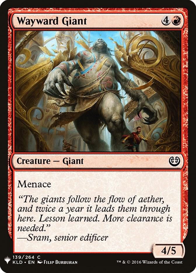 Wayward Giant 139 card from The List Reprints