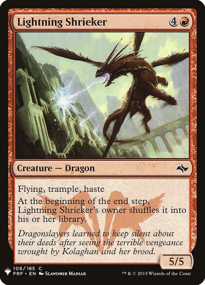 Lightning Shrieker 106 card from The List Reprints