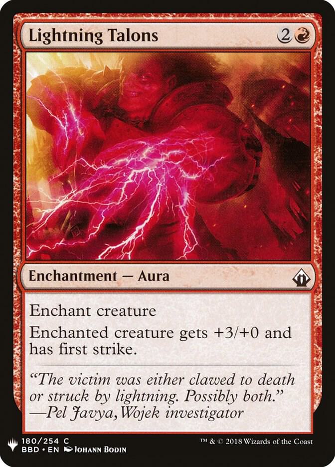 Lightning Talons 180 card from The List Reprints