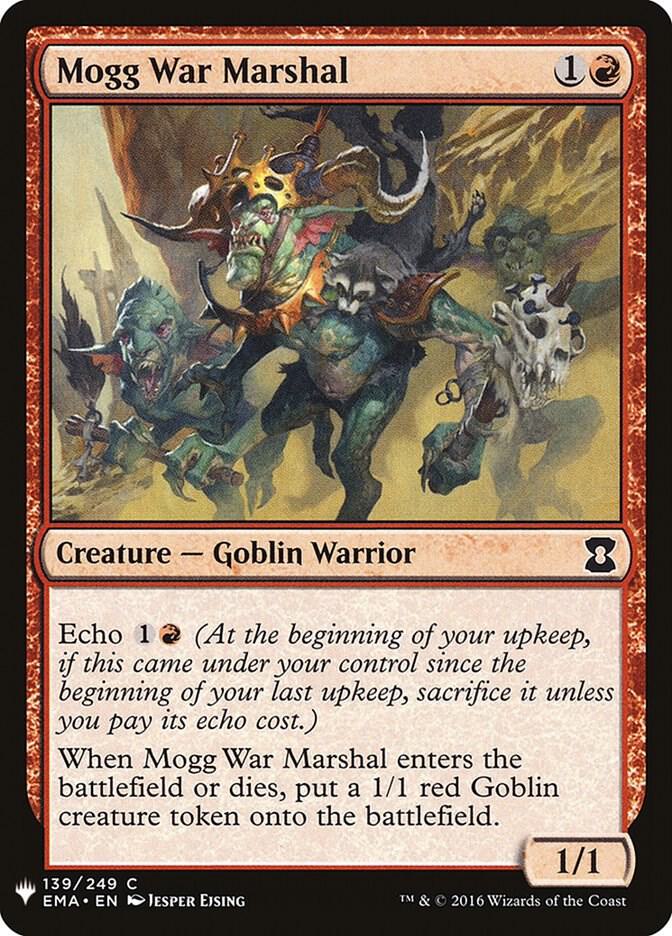 Mogg War Marshal (EMA) 139 card from The List Reprints