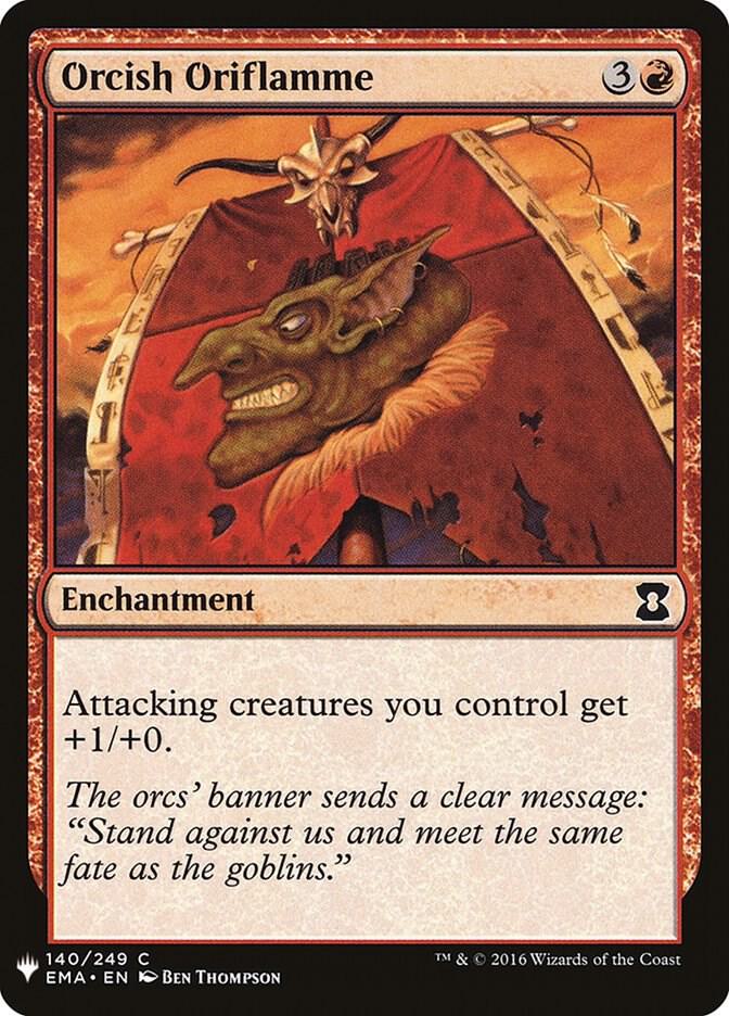 Orcish Oriflamme 140 card from The List Reprints