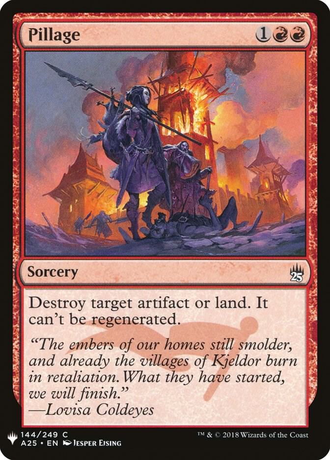 Pillage 144 card from The List Reprints