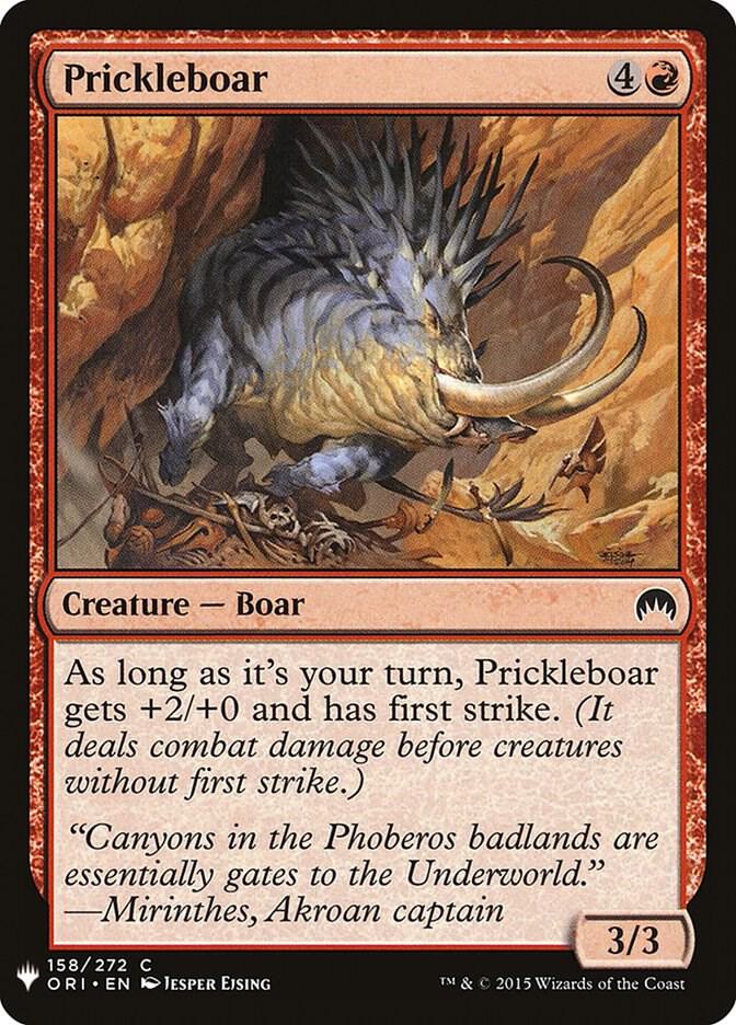 Prickleboar 158 card from The List Reprints
