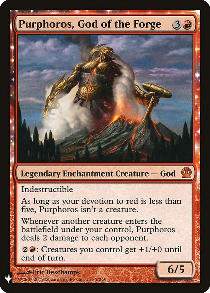 Purphoros, God of the Forge 135 card from The List Reprints