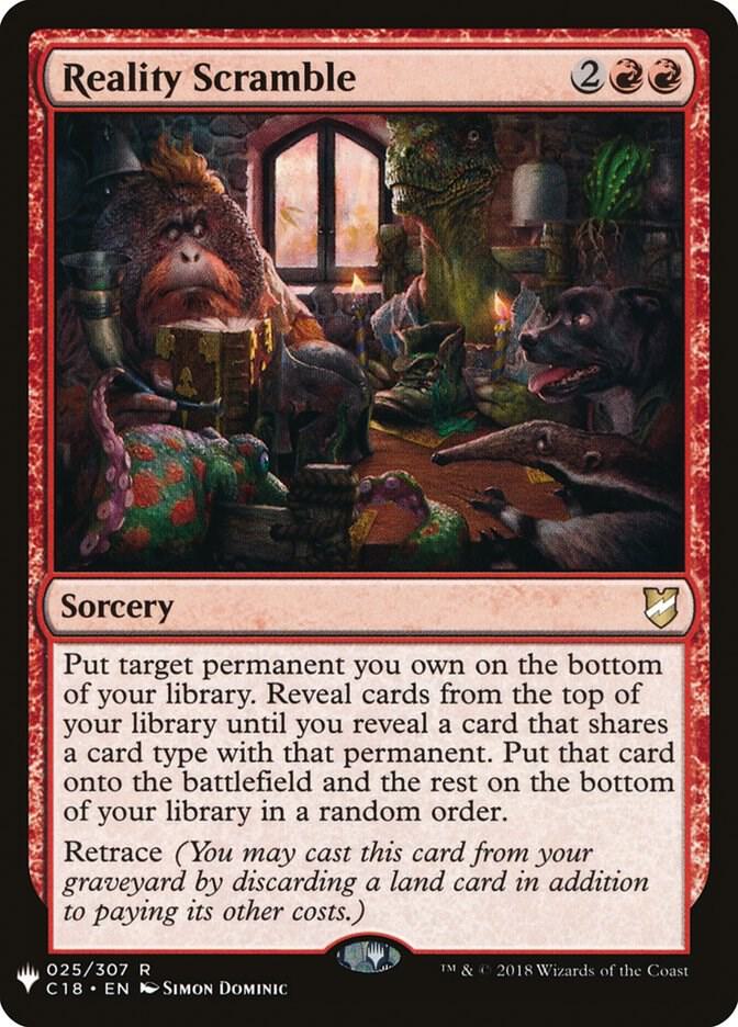 Reality Scramble 25 card from The List Reprints