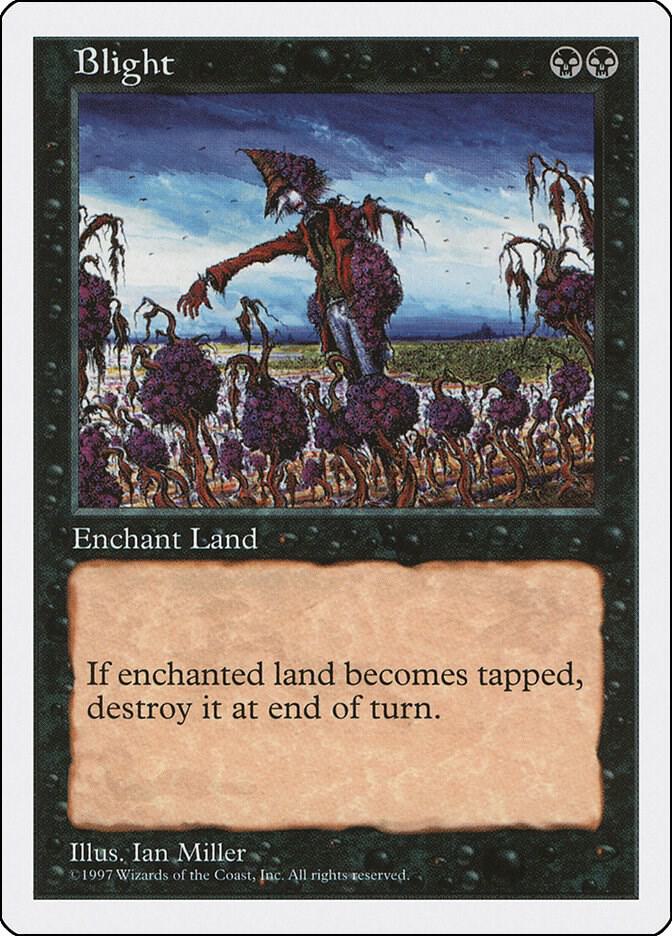 Blight card from Fifth Edition