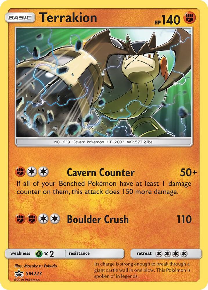 Terrakion SM223 card from SM Promos