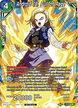 Android 18, Full of Rage P-172 card from Promotion Cards