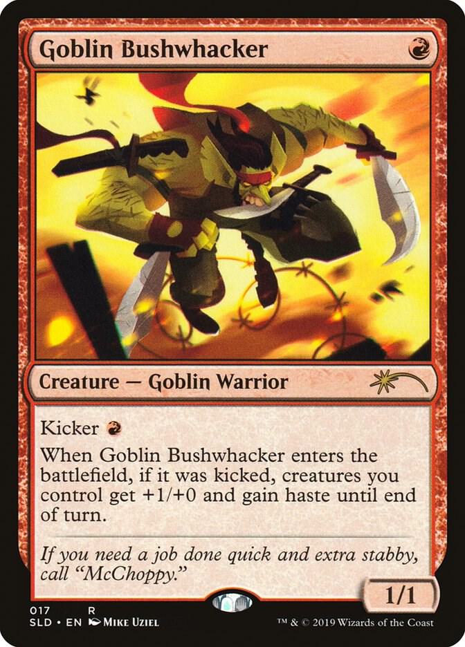 Goblin Bushwhacker 17 card from Secret Lair Drop Series