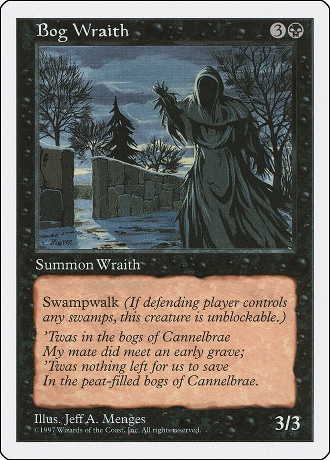 Bog Wraith card from Fifth Edition