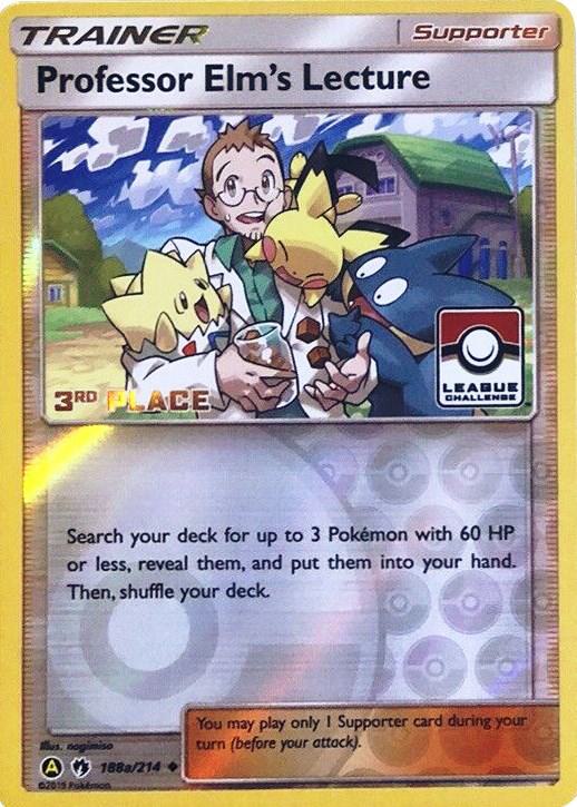 Professor Elm's Lecture (League Challenge) [3rd Place] 188a/214 card from League & Championship Cards