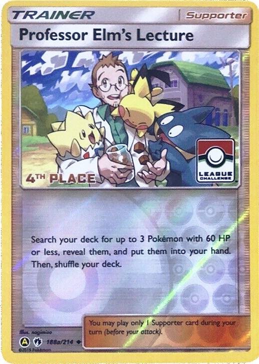 Professor Elm's Lecture (League Challenge) [4th Place] 188a/214 card from League & Championship Cards