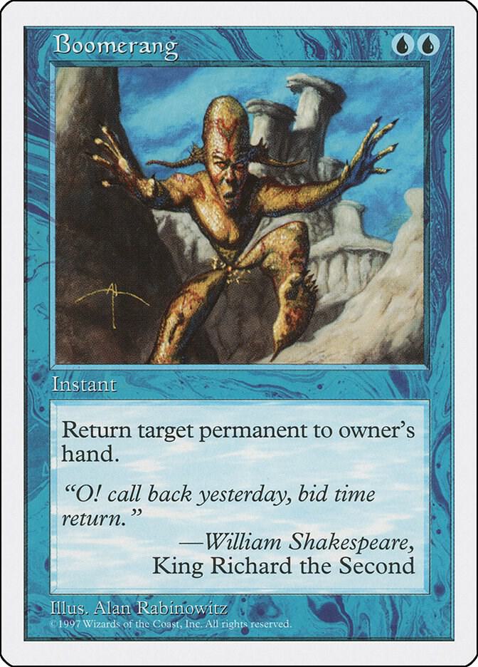 Boomerang card from Fifth Edition
