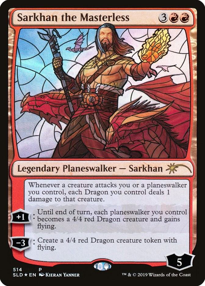 Sarkhan the Masterless (Stained Glass) 514 card from Secret Lair Drop Series