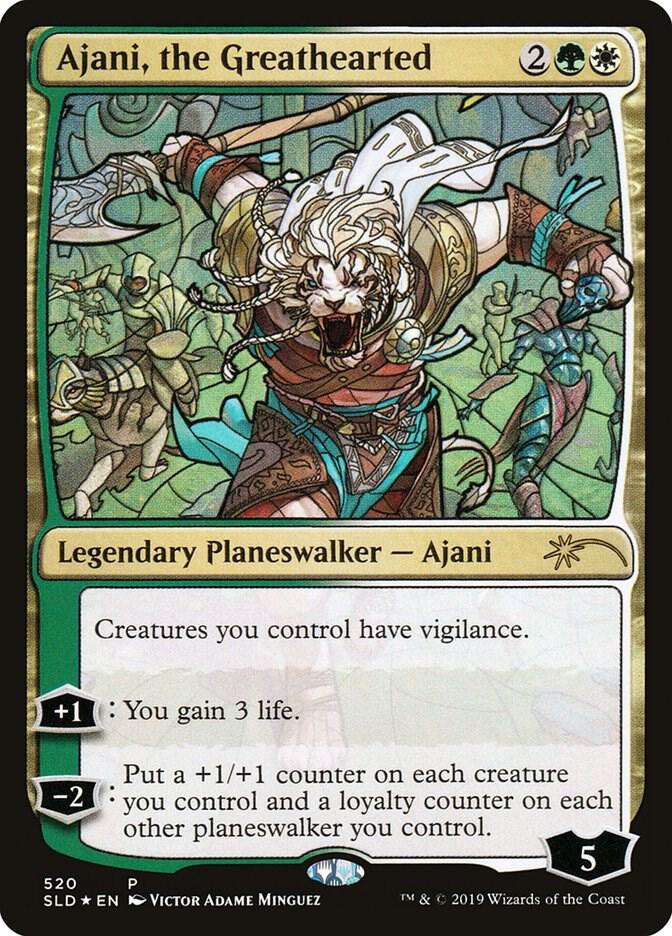Ajani, the Greathearted (Stained Glass) 520 card from Secret Lair Drop Series