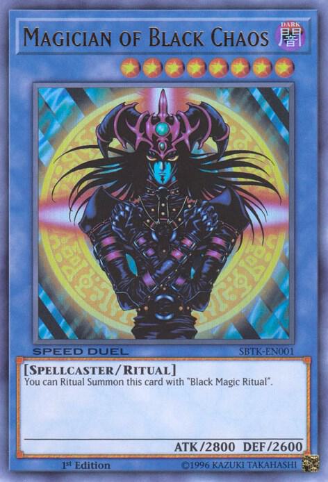 Magician of Black Chaos SBTK-EN001 card from Speed Duel: Trials of the Kingdom