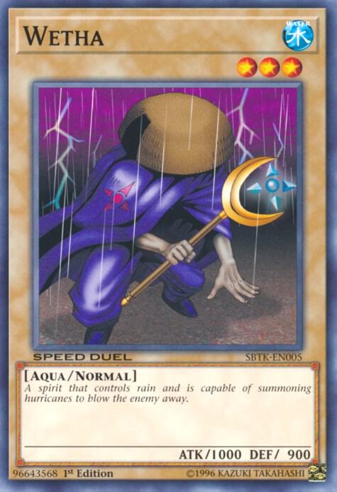 Wetha SBTK-EN005 card from Speed Duel: Trials of the Kingdom