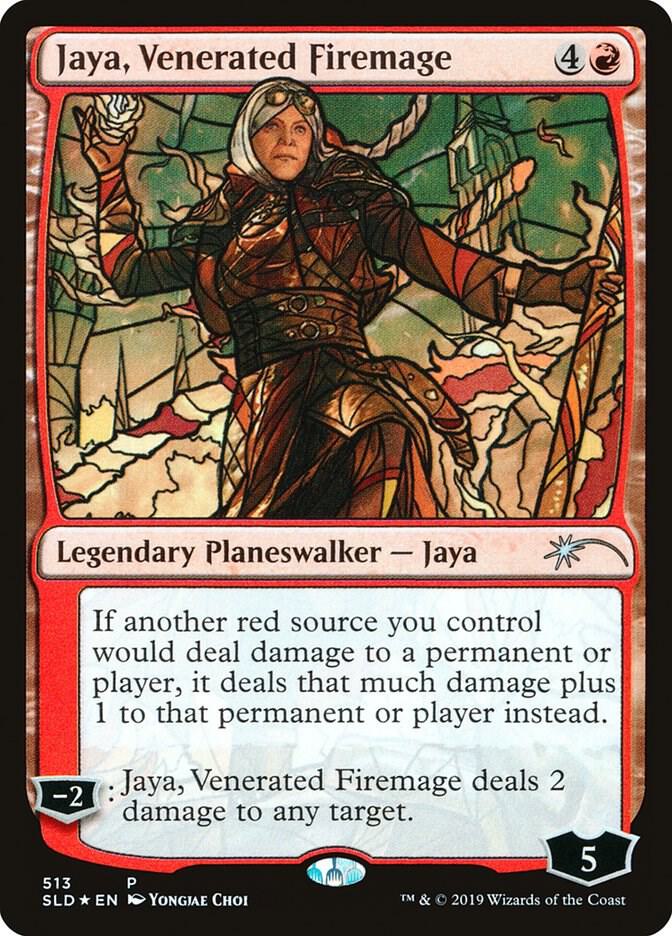 Jaya, Venerated Firemage (Stained Glass) 513 card from Secret Lair Drop Series