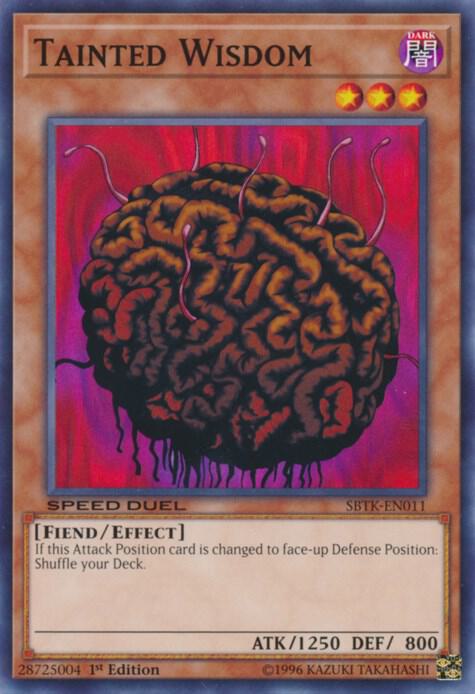 Tainted Wisdom SBTK-EN011 card from Speed Duel: Trials of the Kingdom
