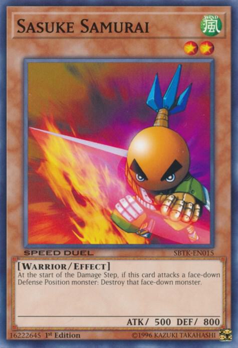 Sasuke Samurai SBTK-EN015 card from Speed Duel: Trials of the Kingdom