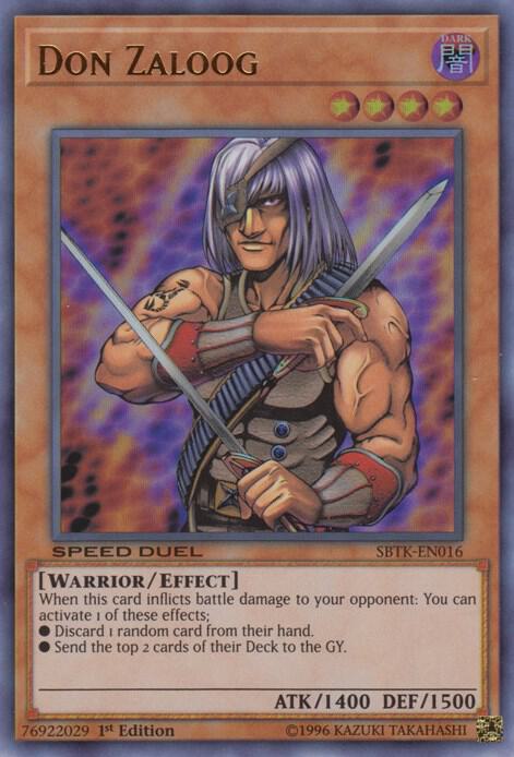 Don Zaloog SBTK-EN016 card from Speed Duel: Trials of the Kingdom