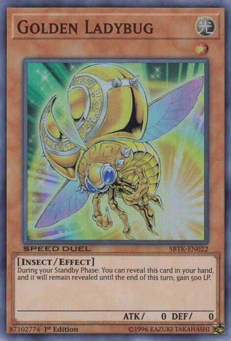 Golden Ladybug SBTK-EN022 card from Speed Duel: Trials of the Kingdom