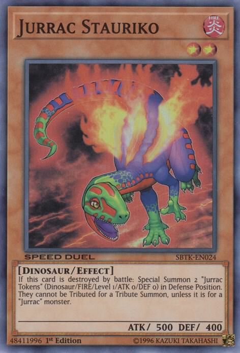 Jurrac Stauriko SBTK-EN024 card from Speed Duel: Trials of the Kingdom