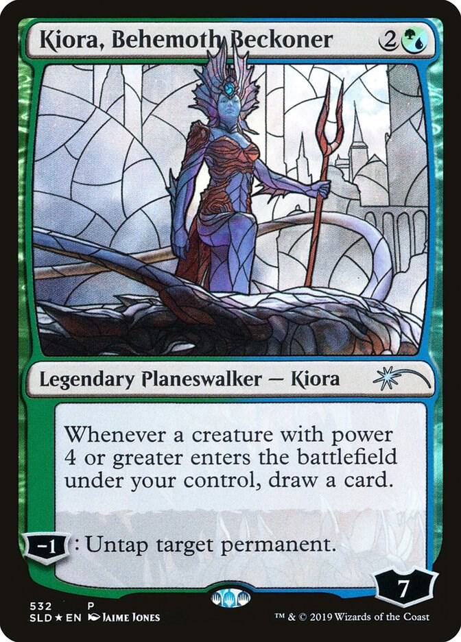 Kiora, Behemoth Beckoner (Stained Glass) 532 card from Secret Lair Drop Series