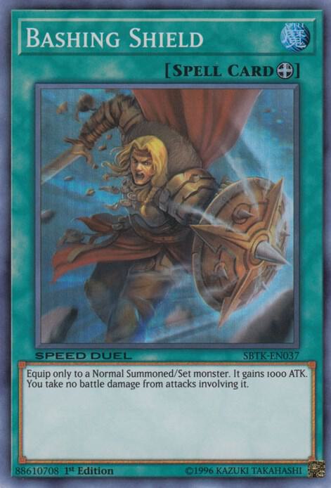 Bashing Shield SBTK-EN037 card from Speed Duel: Trials of the Kingdom