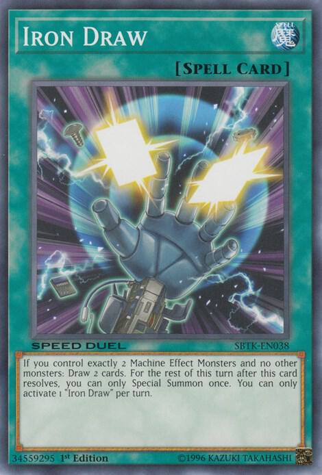 Iron Draw SBTK-EN038 card from Speed Duel: Trials of the Kingdom