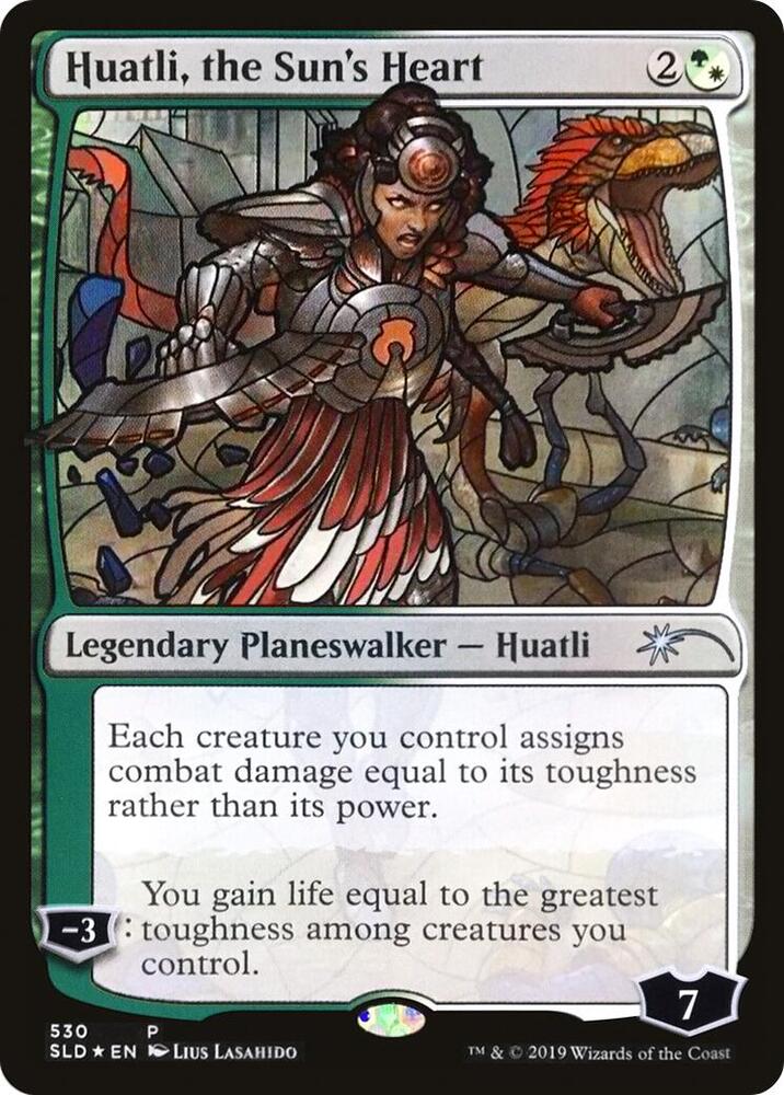 Huatli, the Sun's Heart (Stained Glass) 530 card from Secret Lair Drop Series