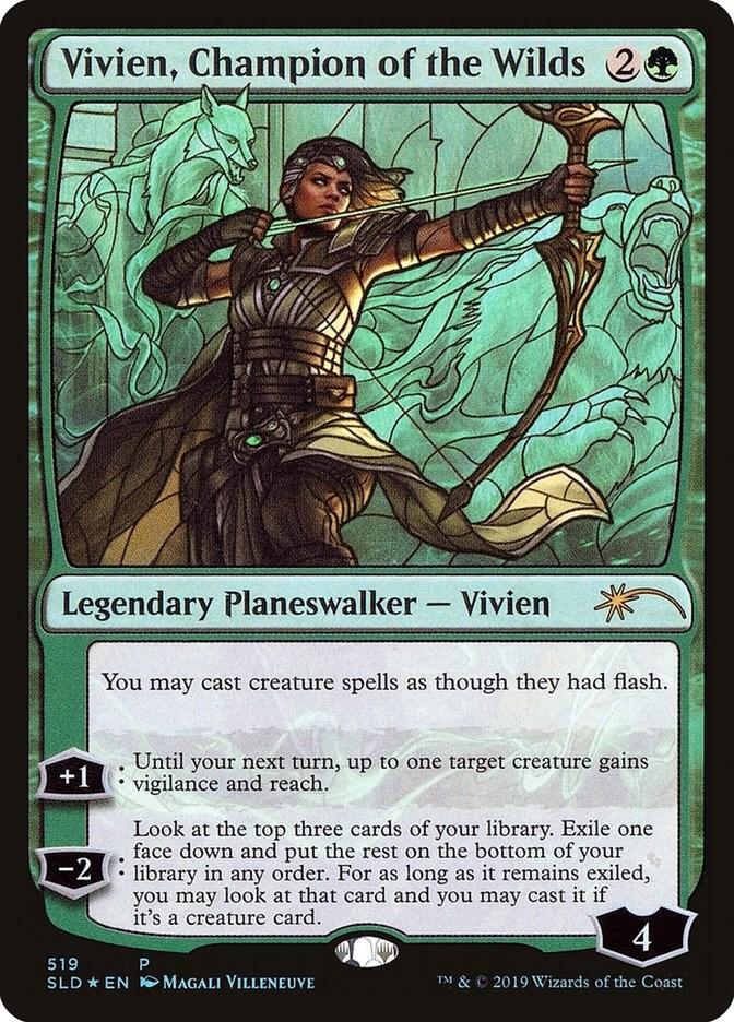 Vivien, Champion of the Wilds (Stained Glass) 519 card from Secret Lair Drop Series